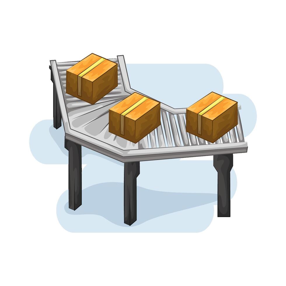 Illustration of conveyor vector