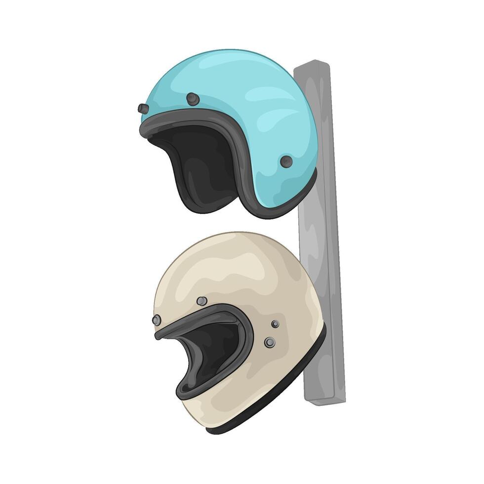 Illustration of motorcycle helmet vector