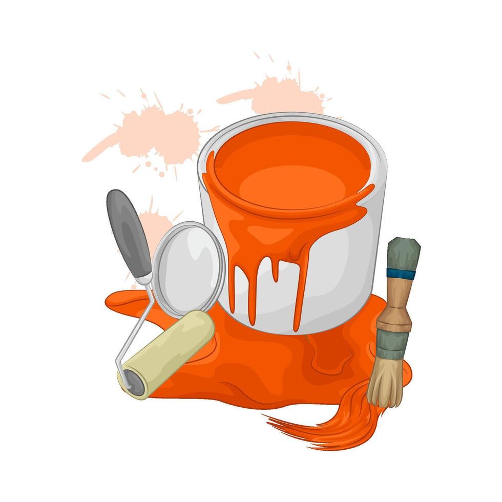 Illustration of paint bucket vector