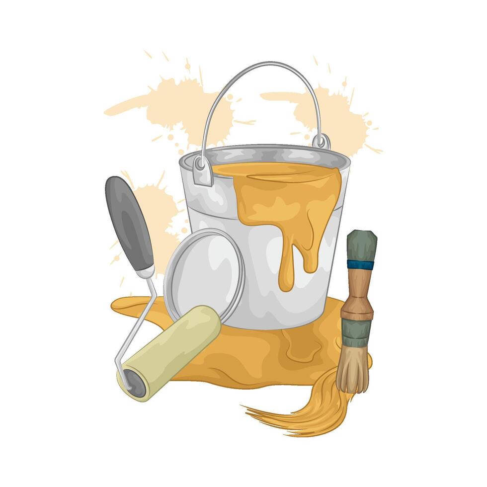 Illustration of paint bucket vector