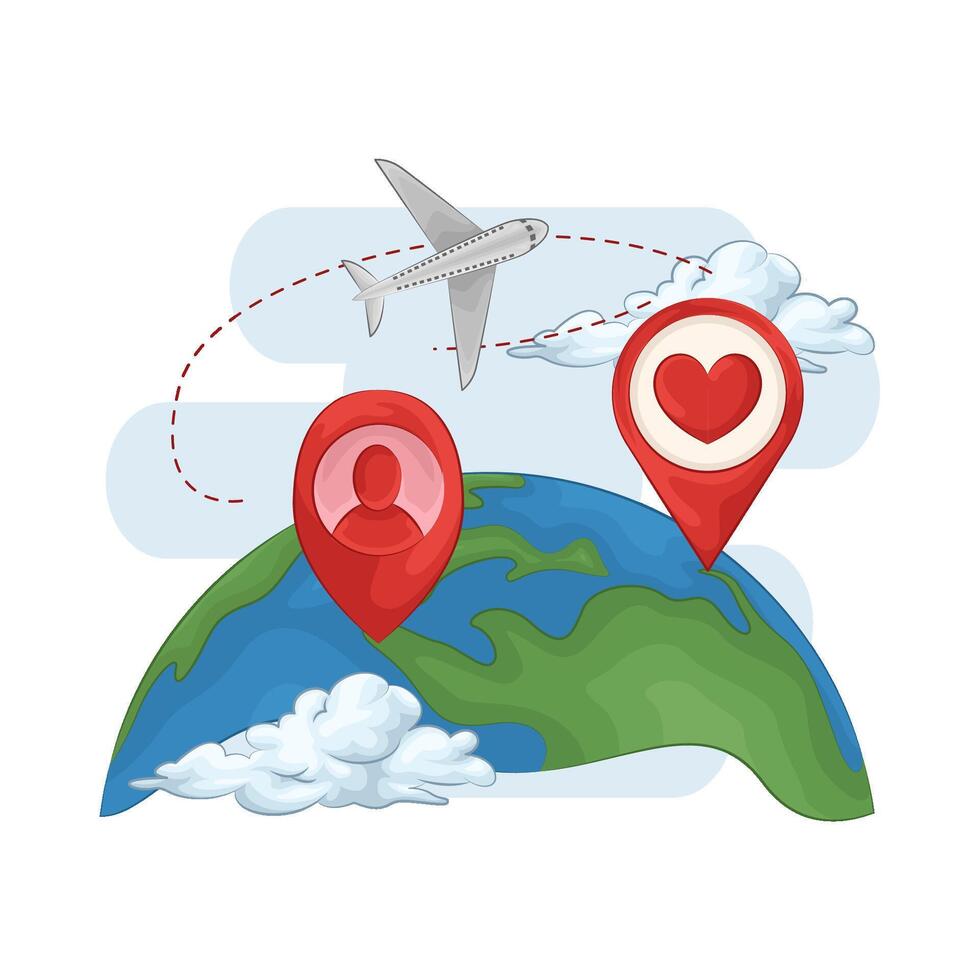 Illustration of location pin vector