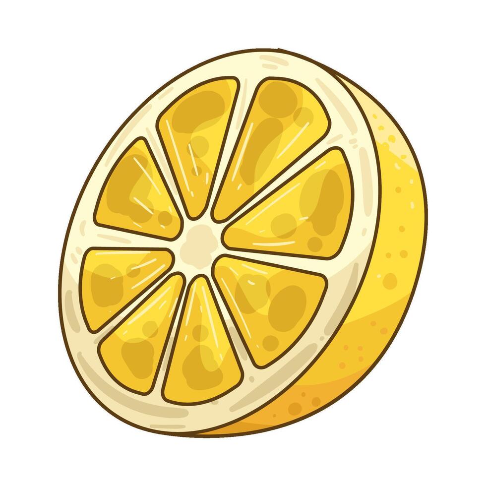 Illustration of lemon slice vector