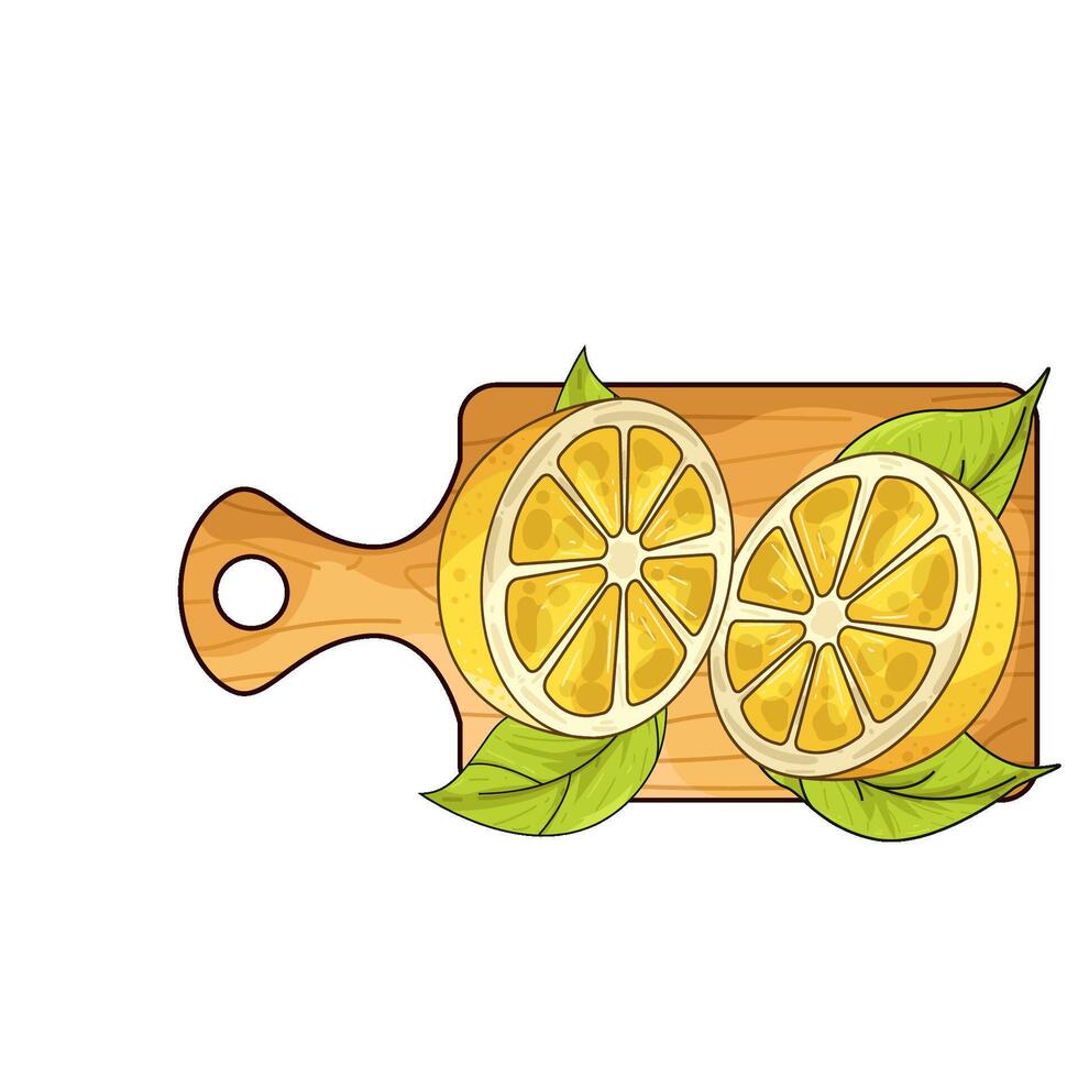Illustration of lemon slice vector
