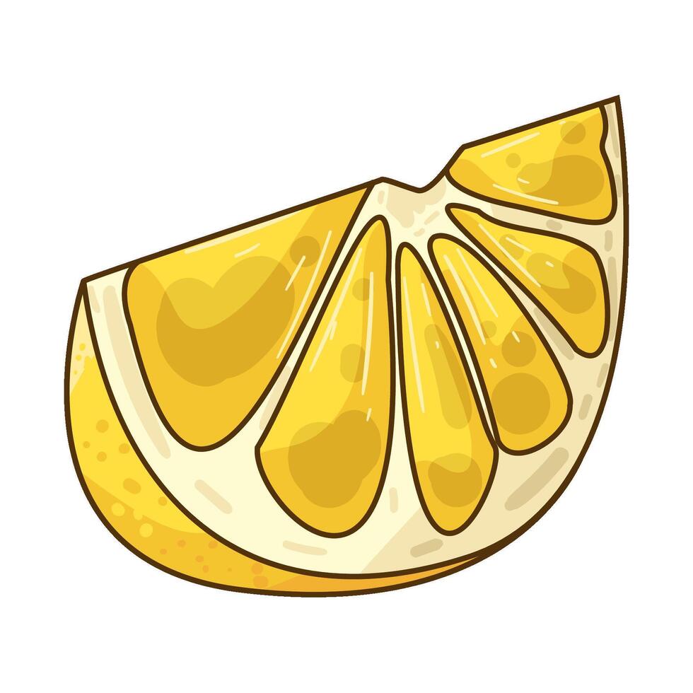 Illustration of lemon slice vector