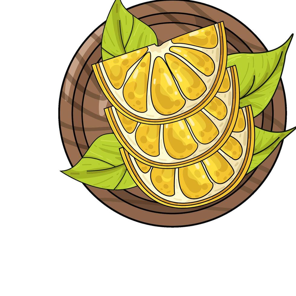 Illustration of lemon slice vector