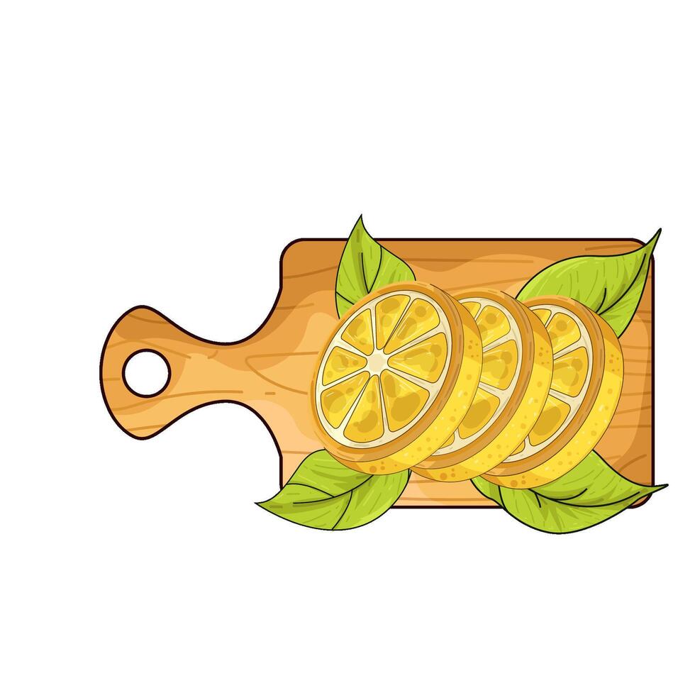 Illustration of lemon slice vector