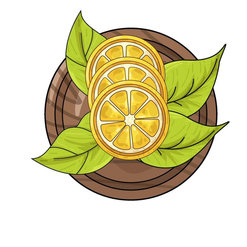 Illustration of lemon slice vector