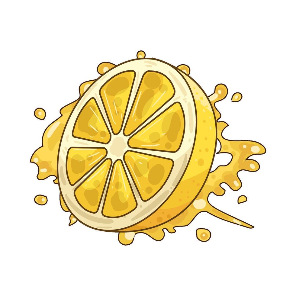 Illustration of lemon slice vector