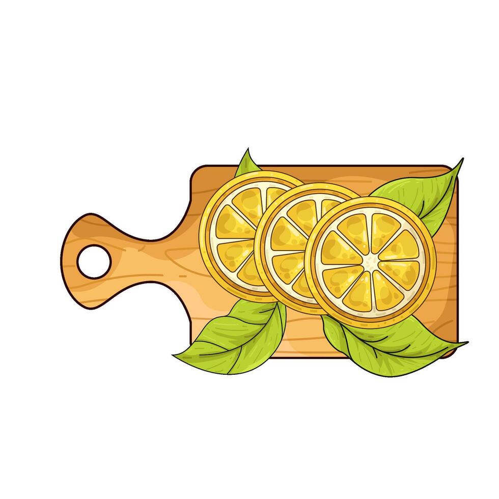 Illustration of lemon slice vector