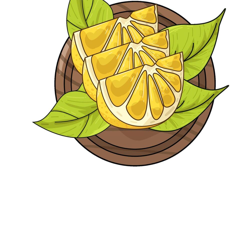 Illustration of lemon slice vector