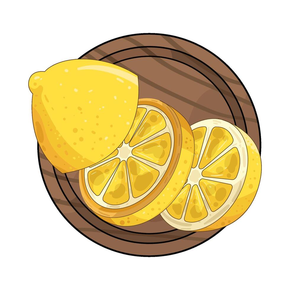Illustration of lemon slice vector