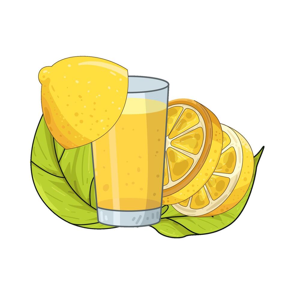 Illustration of lemon juice vector