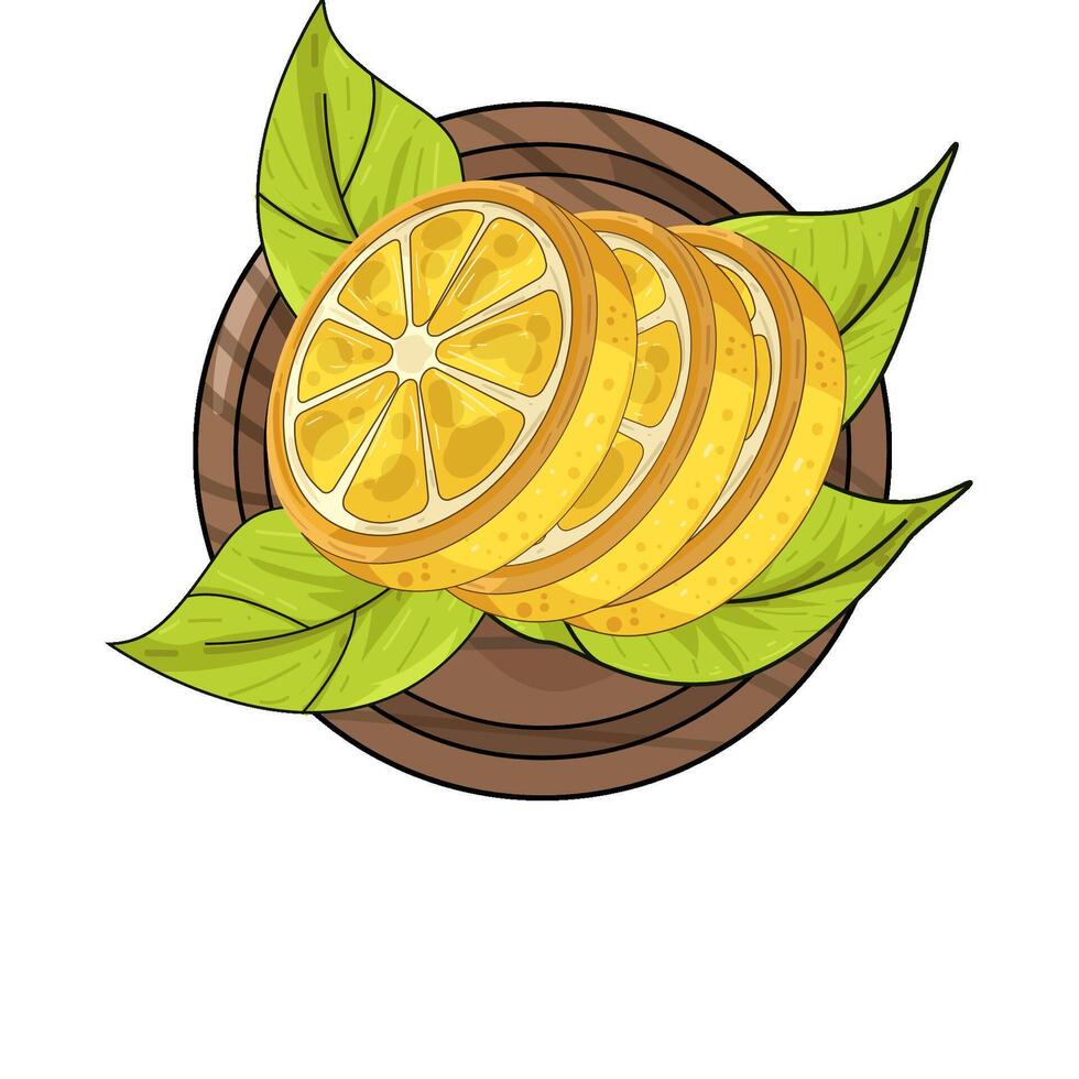 Illustration of lemon slice vector