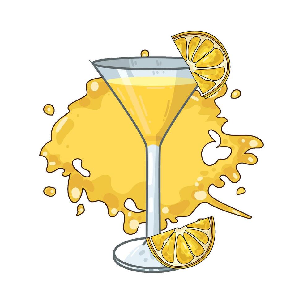 Illustration of lemon juice vector