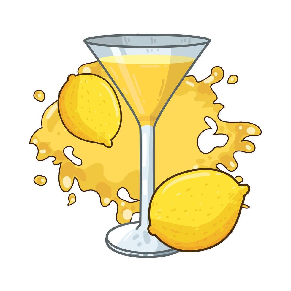 Illustration of lemon juice vector