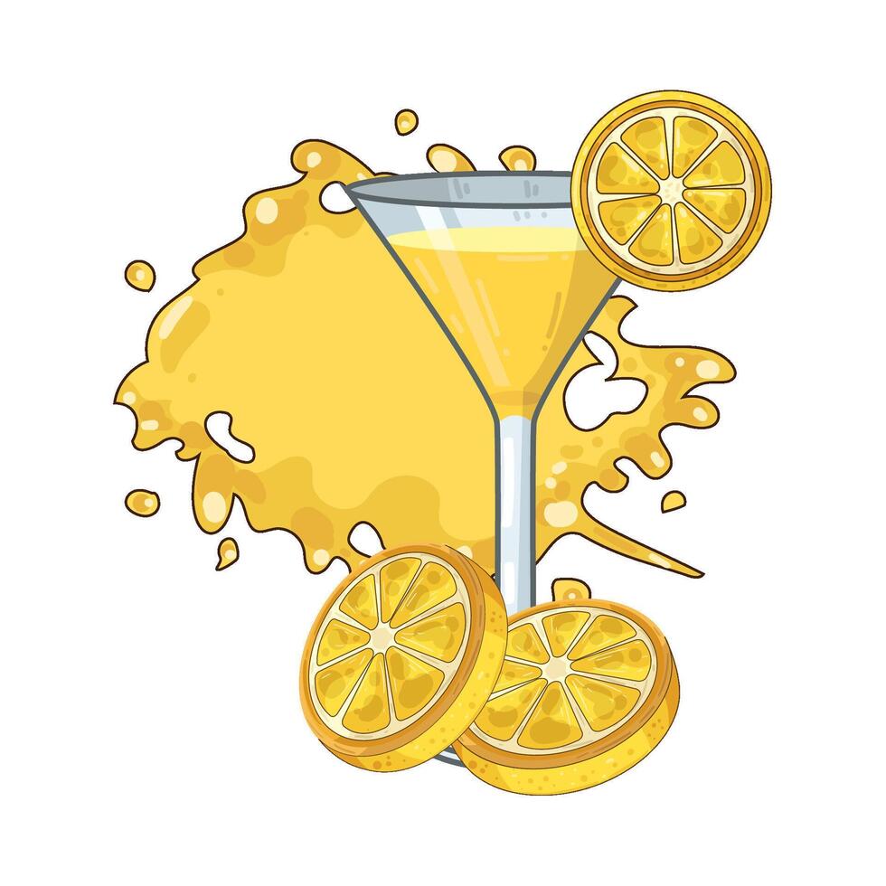 Illustration of lemon juice vector