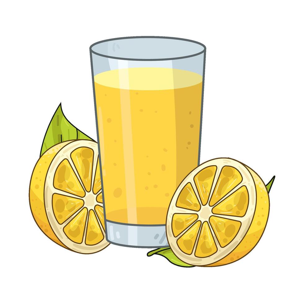 Illustration of lemon juice vector