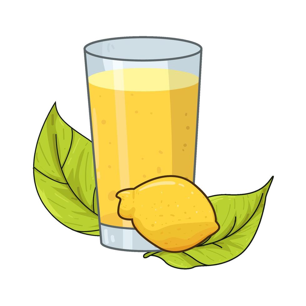 Illustration of lemon juice vector