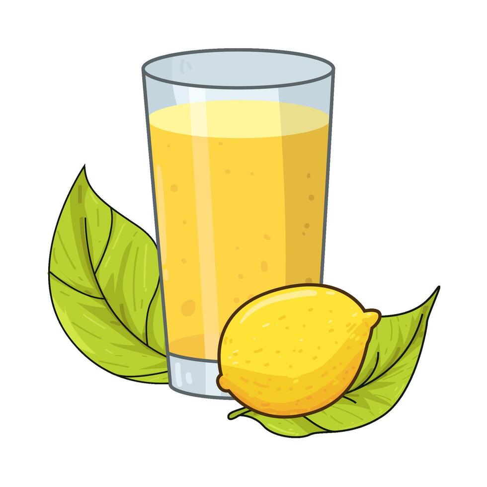 Illustration of lemon juice vector