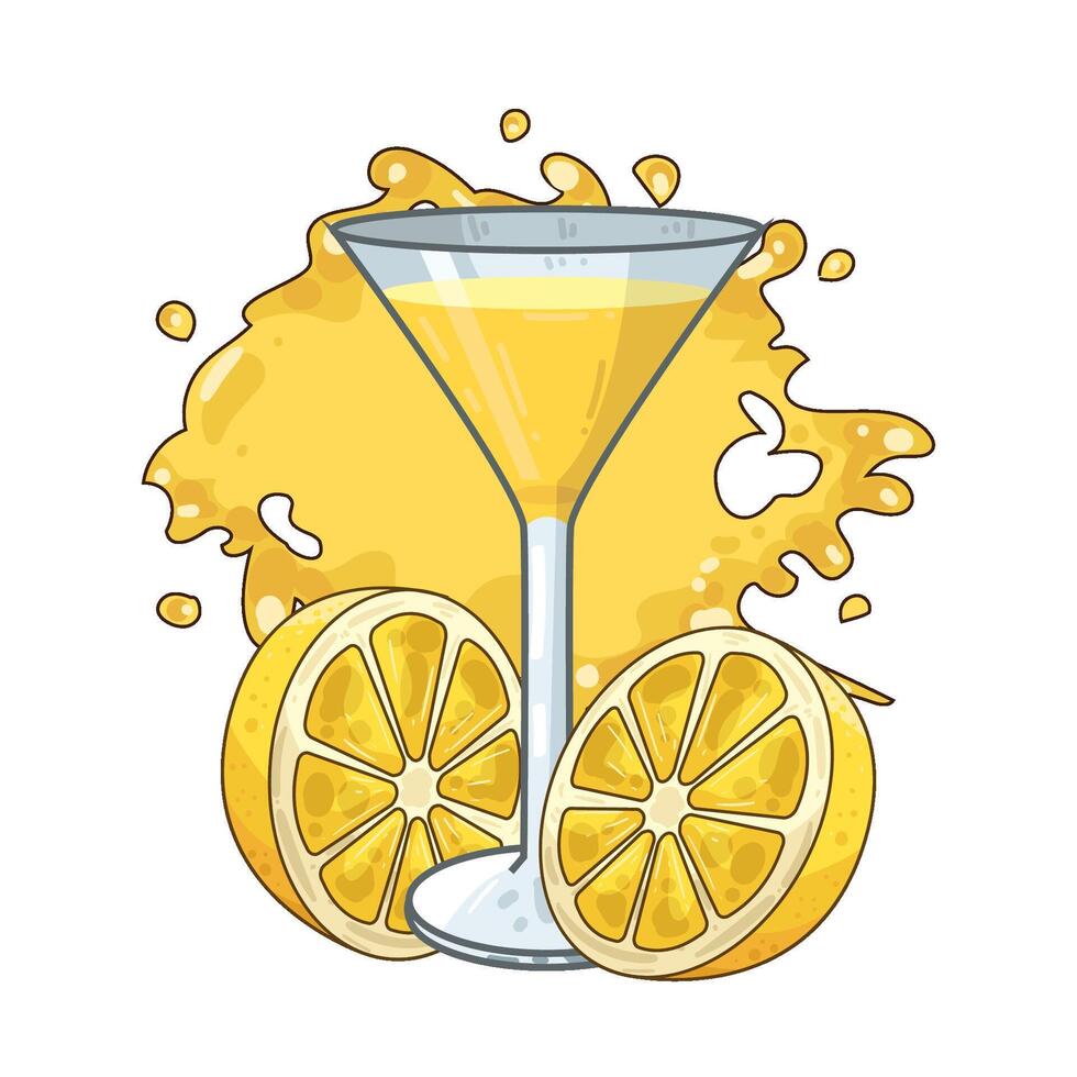 Illustration of lemon juice vector