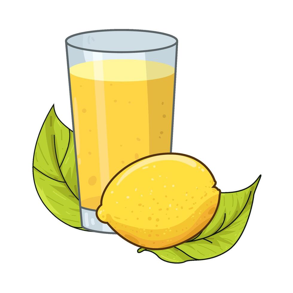 Illustration of lemon juice vector