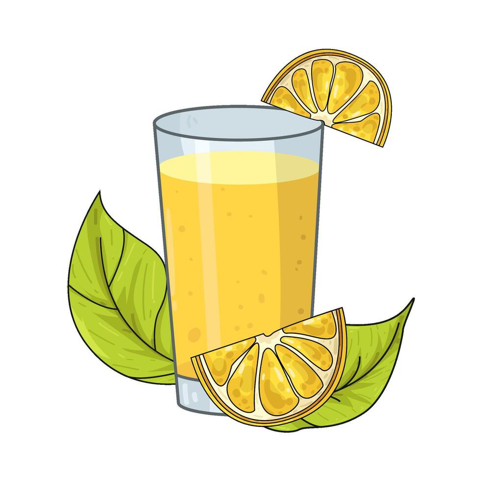 Illustration of lemon juice vector