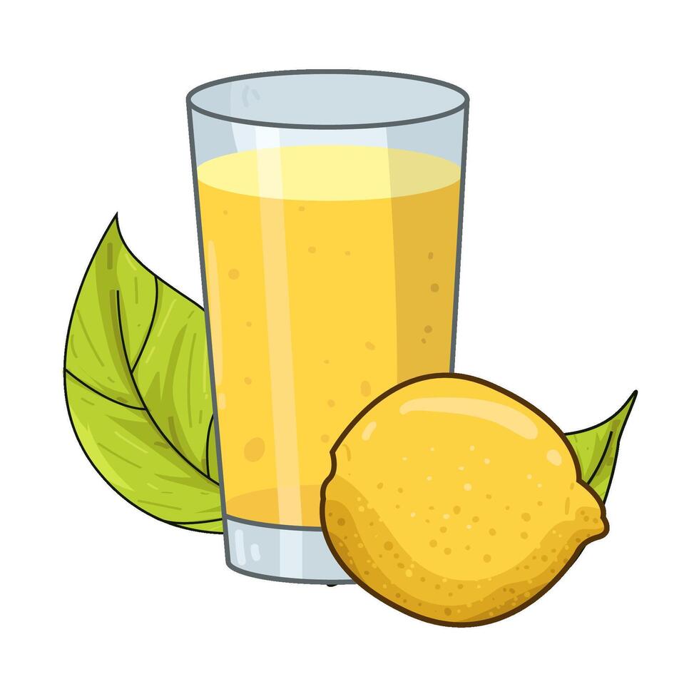 Illustration of lemon juice vector