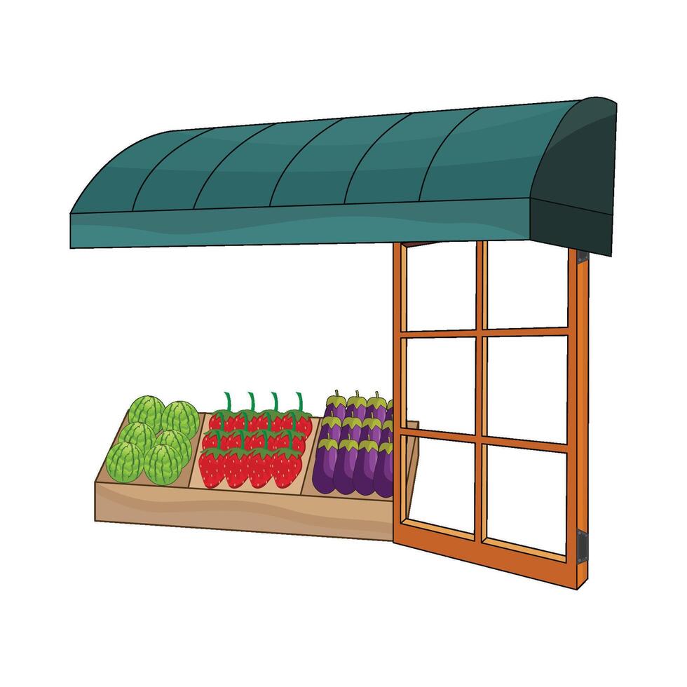 illustration of vegetable market vector