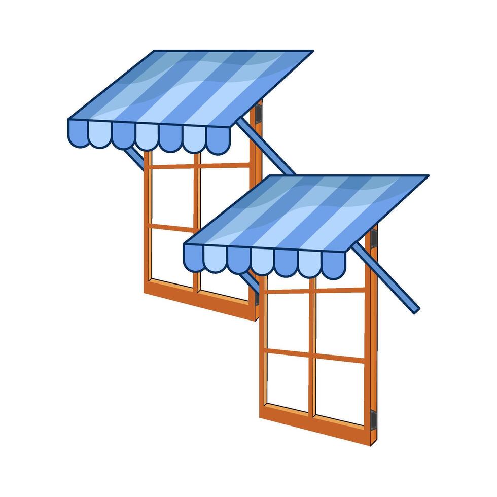 illustration of window canopy vector