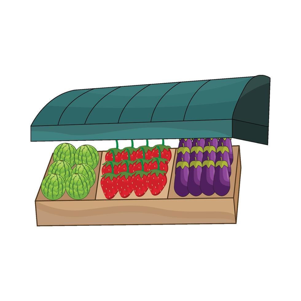 illustration of market vector