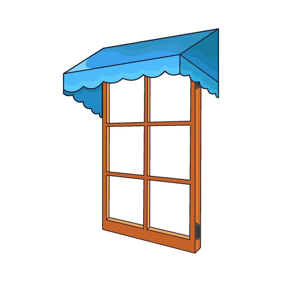 illustration of window canopy vector
