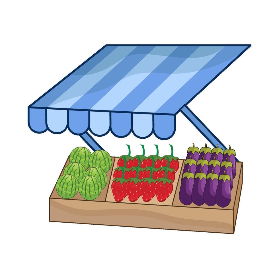 illustration of market vector