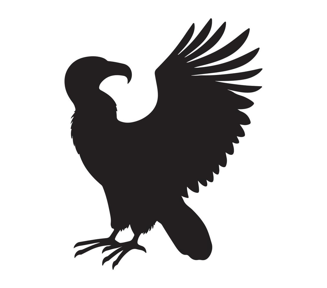 Andean Condor Black Silhouette on white background vector