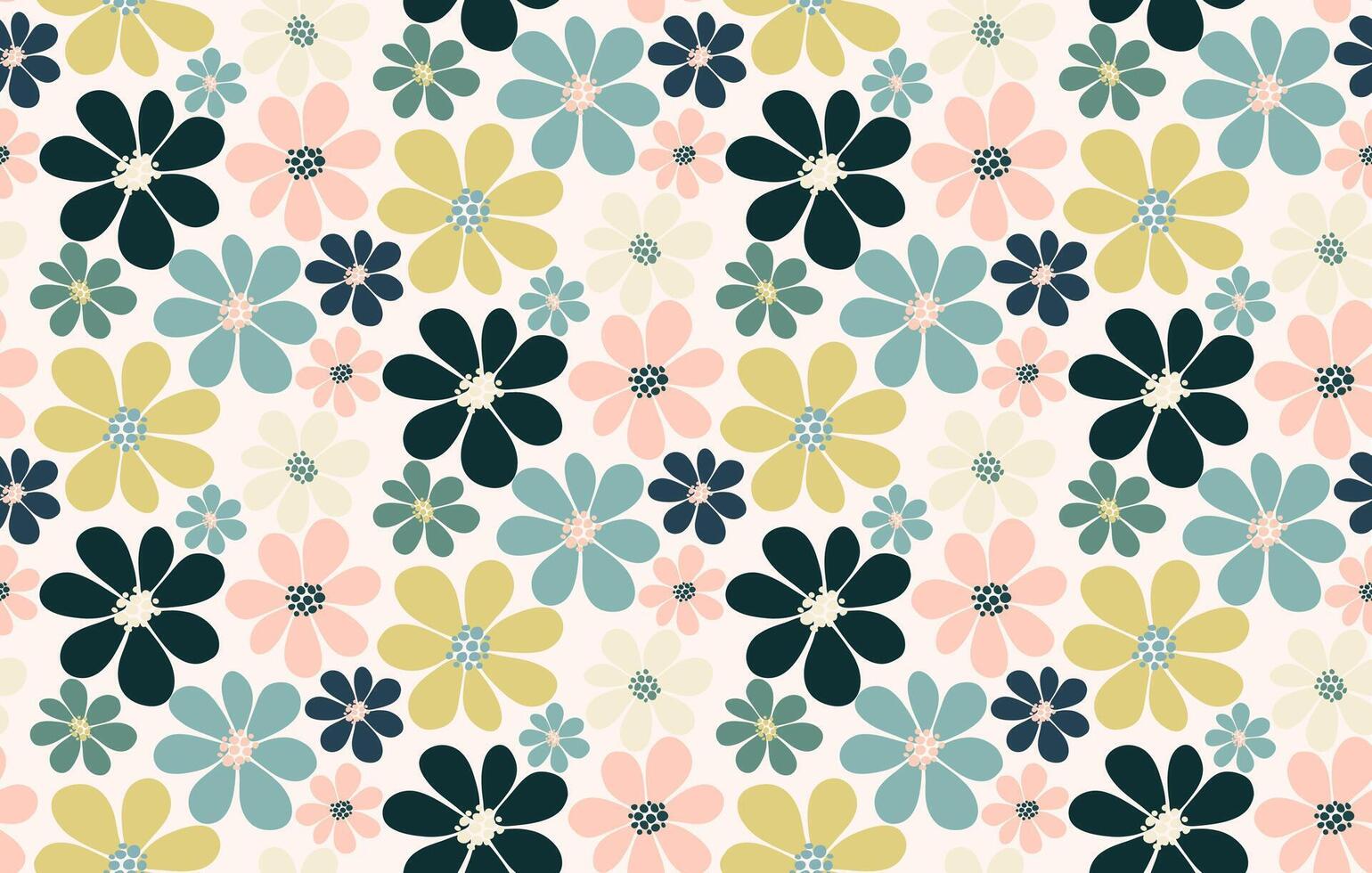 flower pattern background for design. Colorful shapes seamless pattern background. vector