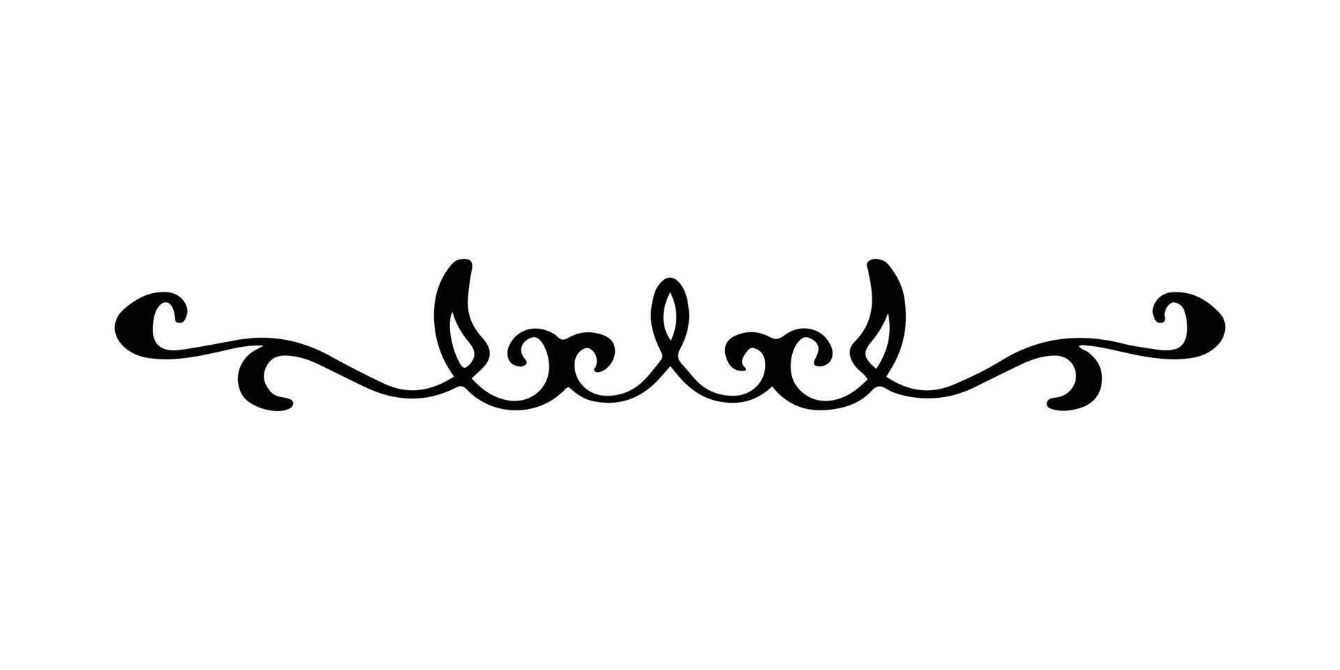 Vintage decorative element. Hand drawn illustration for design and decoration. Vintage dividers, frames, swashes and flourishes. vector