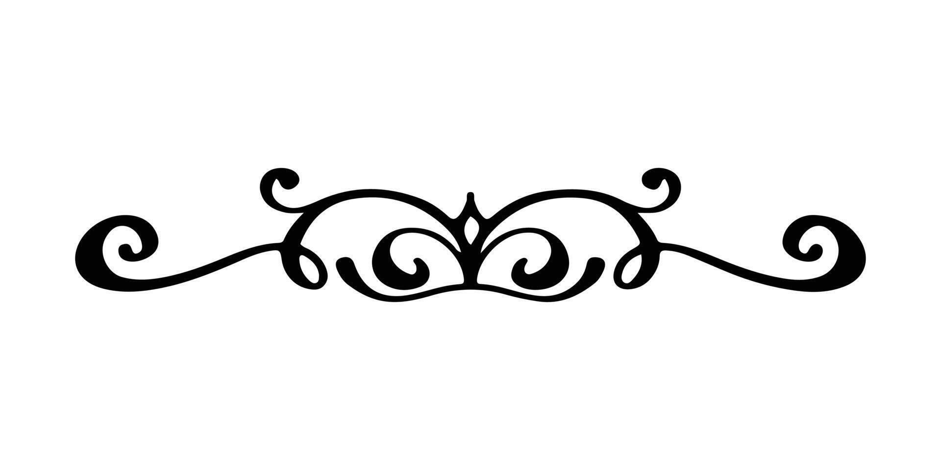 Vintage decorative element. Hand drawn illustration for design and decoration. Vintage dividers, frames, swashes and flourishes. vector