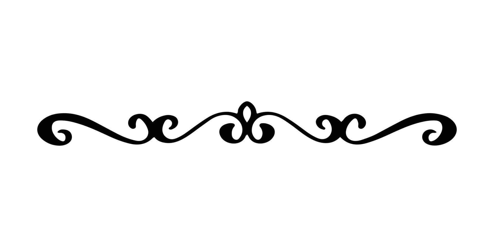 Vintage decorative element. Hand drawn illustration for design and decoration. Vintage dividers, frames, swashes and flourishes. vector
