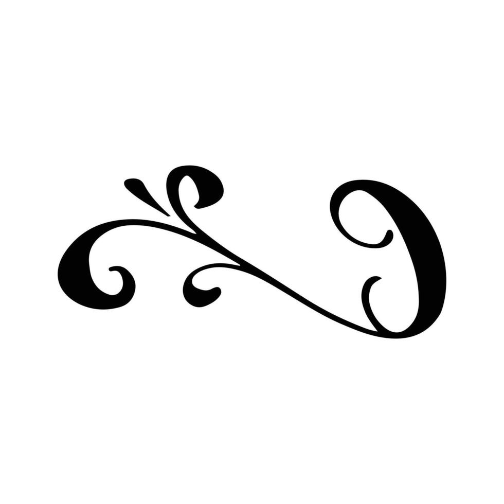 Vintage decorative element. Hand drawn illustration for design and decoration. Vintage dividers, frames, swashes and flourishes. vector