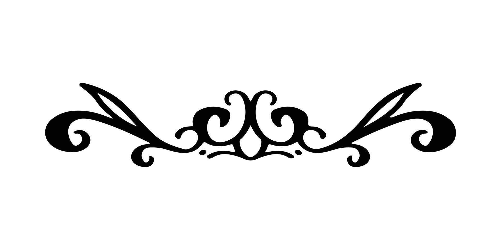 Vintage decorative element. Hand drawn illustration for design and decoration. Vintage dividers, frames, swashes and flourishes. vector