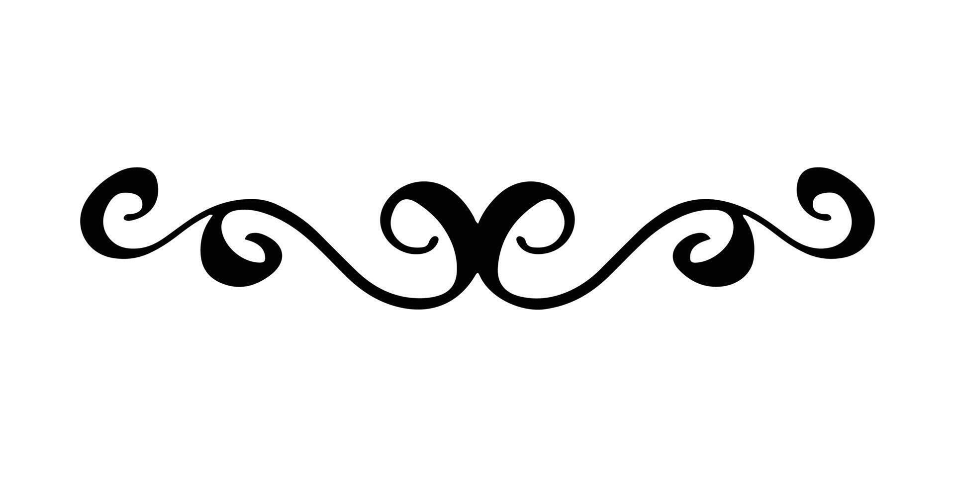 Vintage decorative element. Hand drawn illustration for design and decoration. Vintage dividers, frames, swashes and flourishes. vector