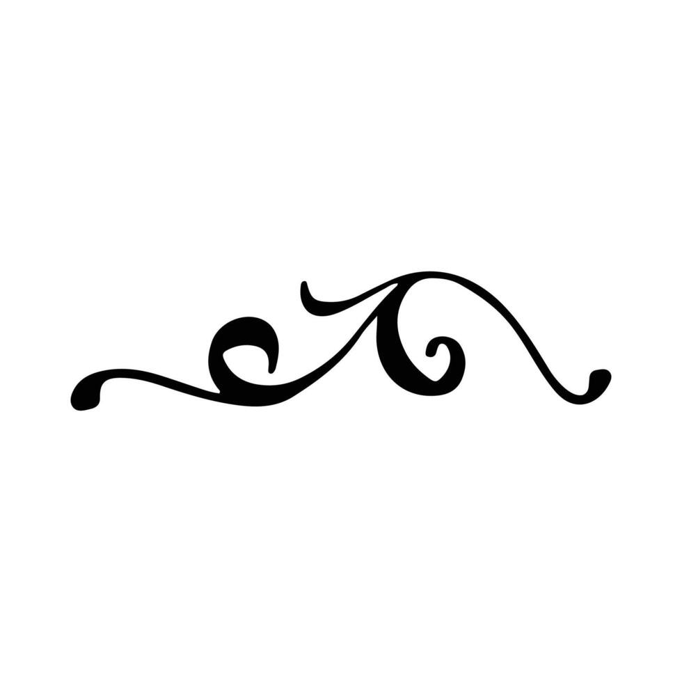 Vintage decorative element. Hand drawn illustration for design and decoration. Vintage dividers, frames, swashes and flourishes. vector