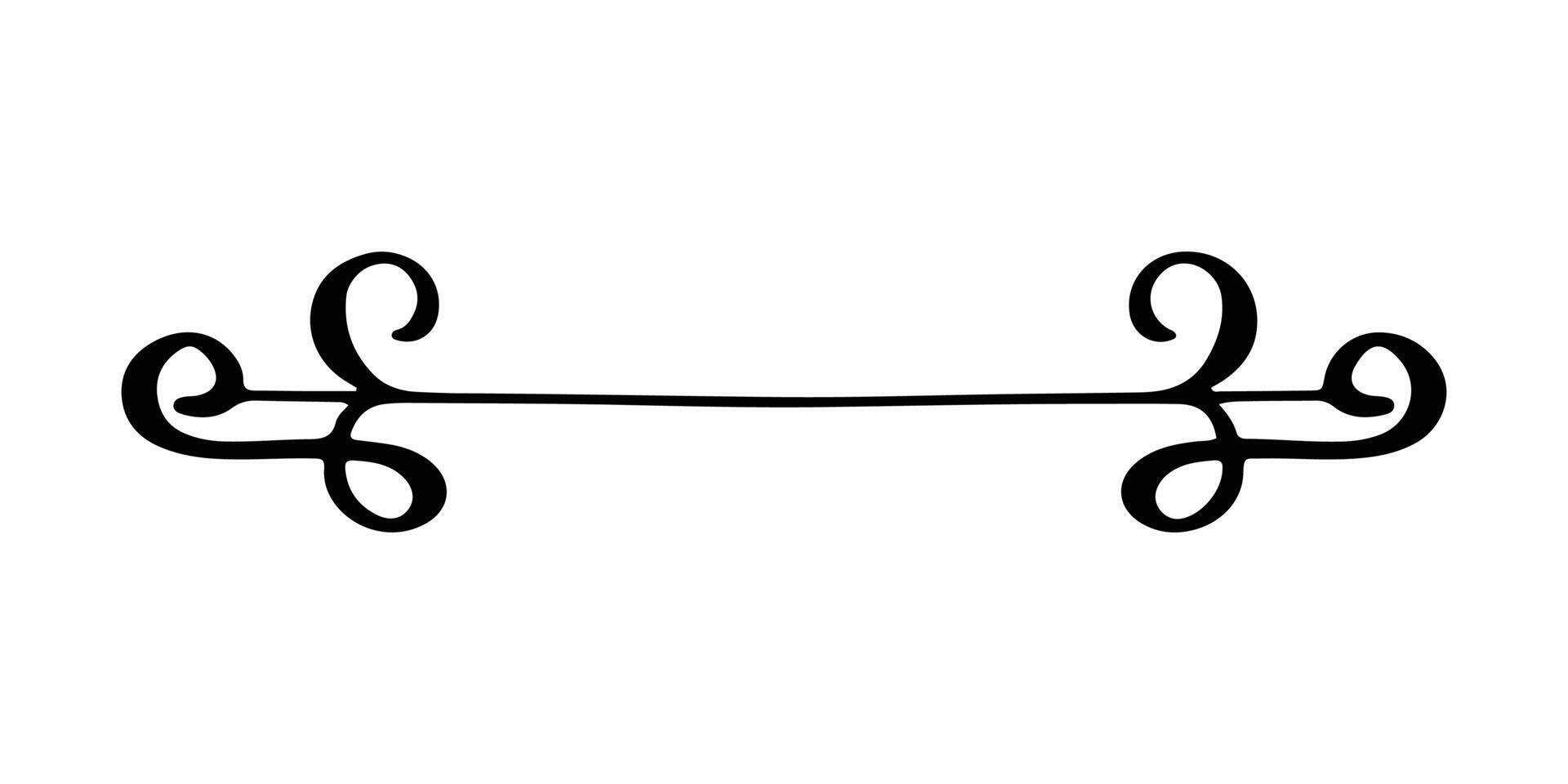 Vintage decorative element. Hand drawn illustration for design and decoration. Vintage dividers, frames, swashes and flourishes. vector