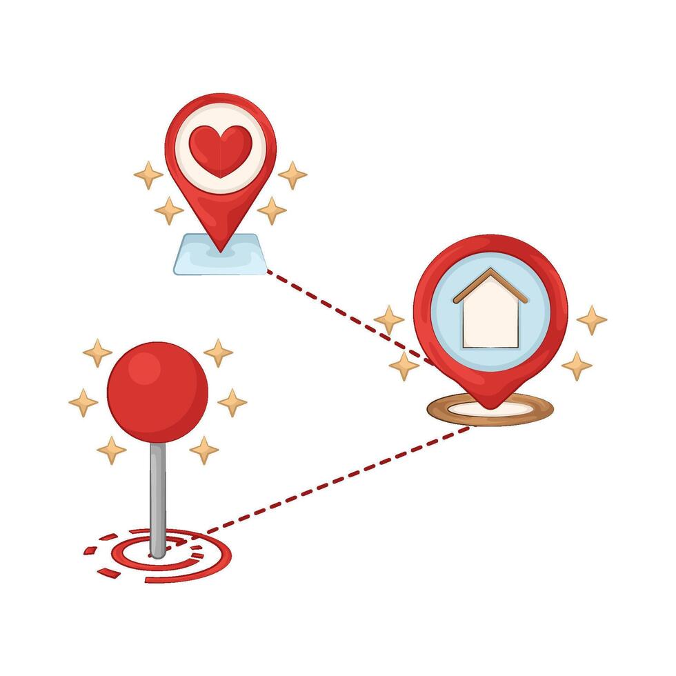 Illustration of location pin vector