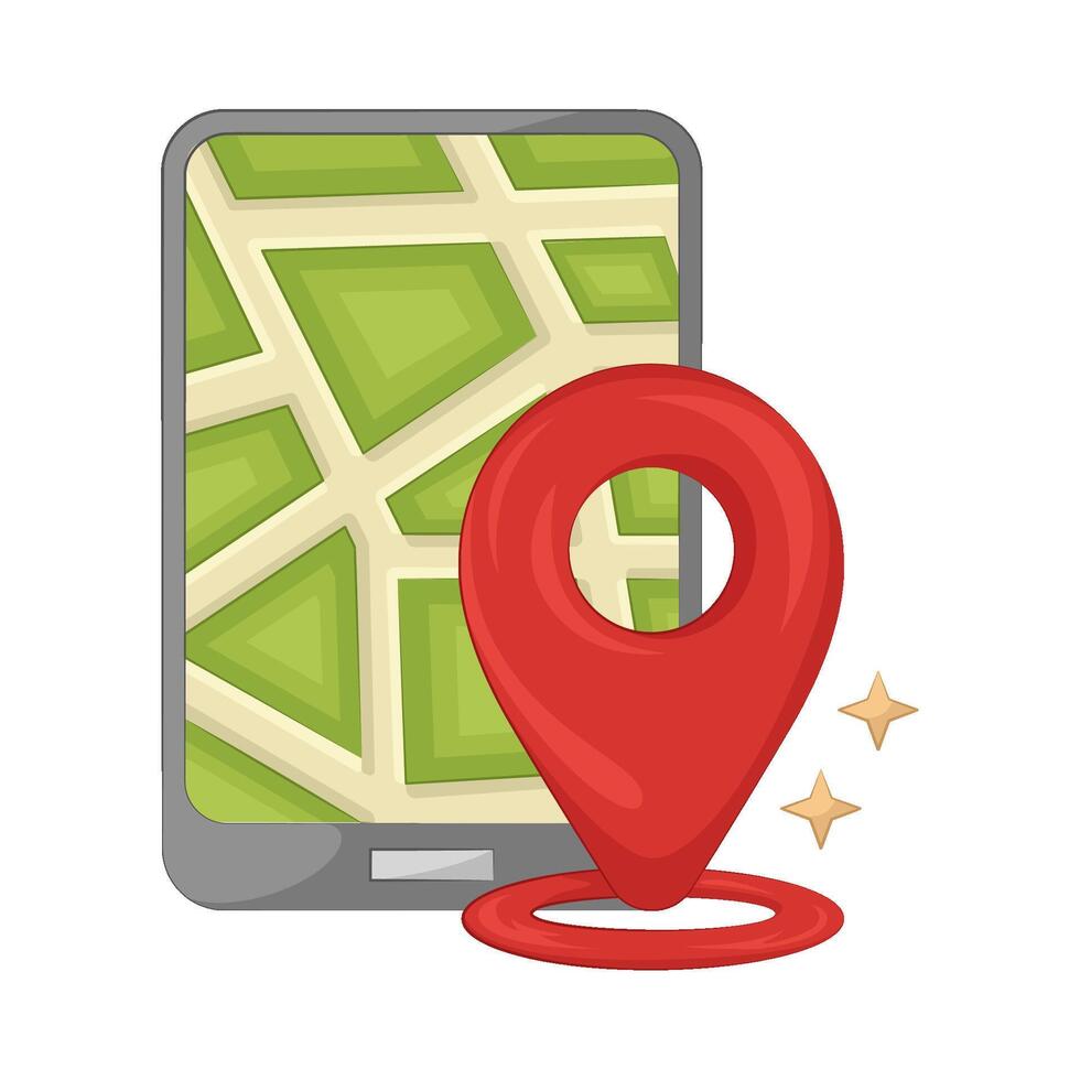Illustration of location pin vector