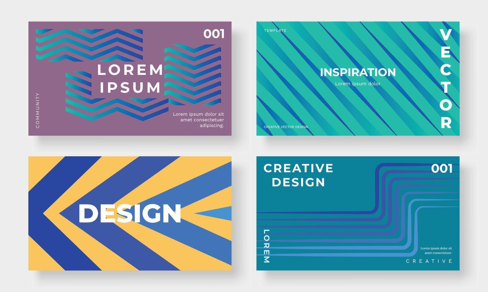 Set of template background design . Collection of creative abstract gradient vibrant colorful perspective 3d geometric shape background. Art design for business card, cover, banner, wallpaper. vector