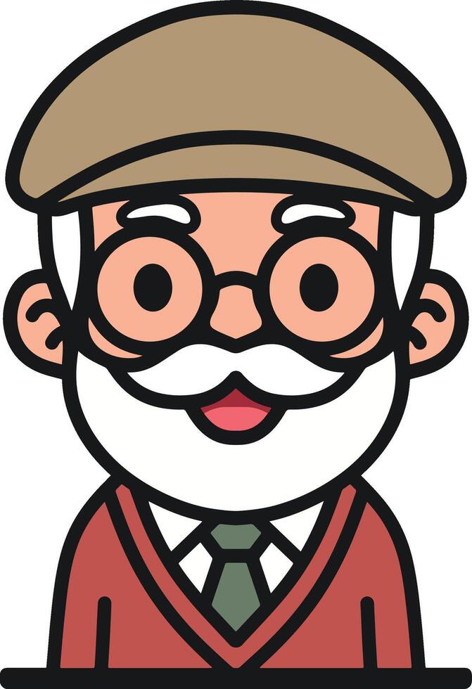 Old people cartoon illustration vector