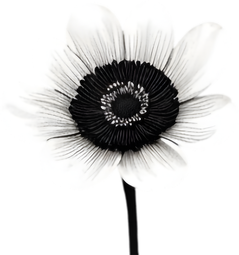 Elegant anemone flower illustration for projects. AI-generated. png