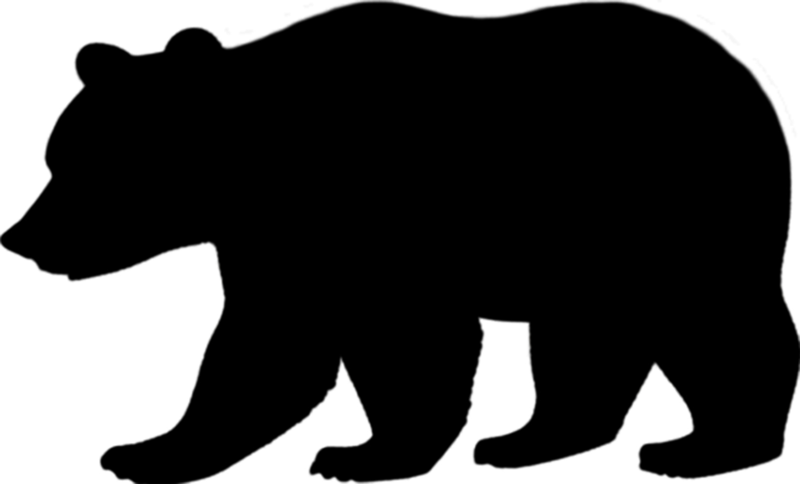Cute bear stencil for crafting adorable designs. AI-generated. png