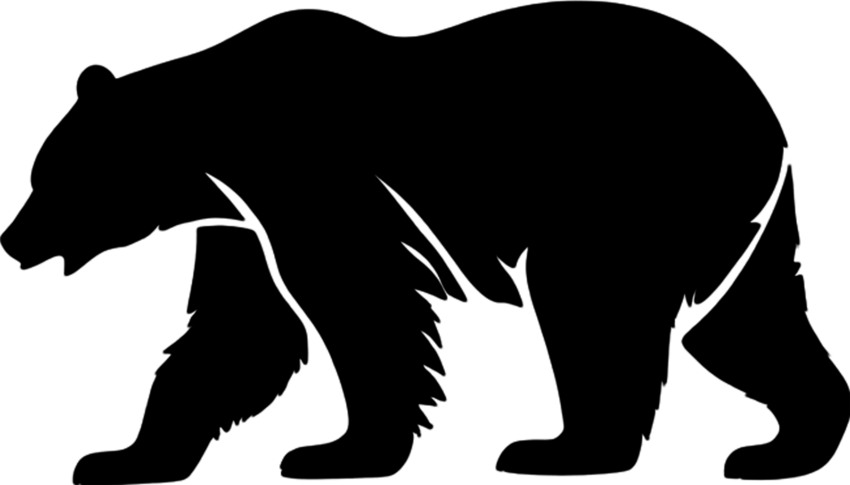 Cute bear stencil for crafting adorable designs. AI-generated. png