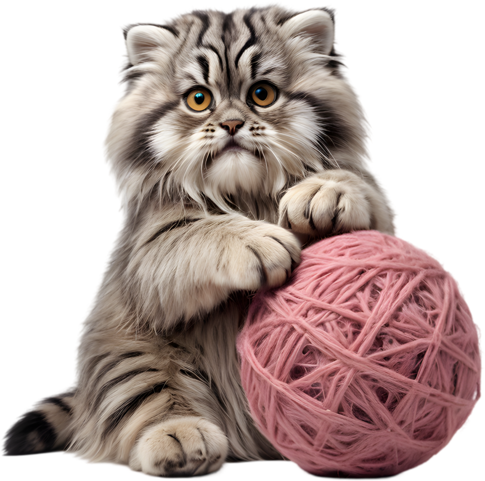 The fluffy Pallas cat is adorably captivating. AI-generated. png